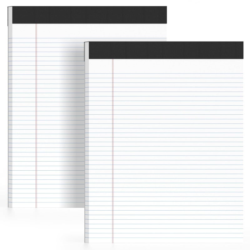 AILZFEI 2 Pack of Legal Pads 8.5 x 11 College Ruled Writing Pads 8.5"" x 11.75"" Notepad 30 Sheets per Note Pads Notebook Study Back 8x11 Pads of Paper - Image 1